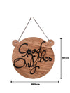 Good Vibes Only Round with Ear Wooden Wall Hanging