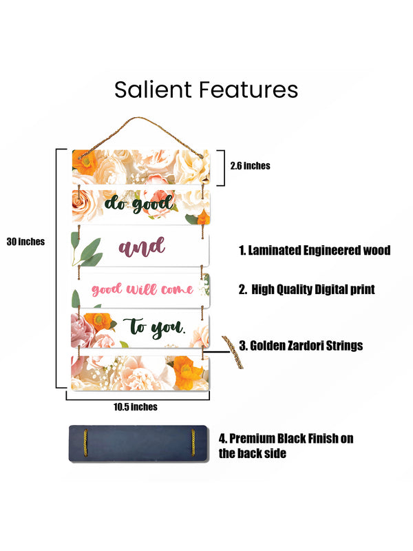 Do Good and Good Will Come To You 6 Blocks Wooden Wall Hanging