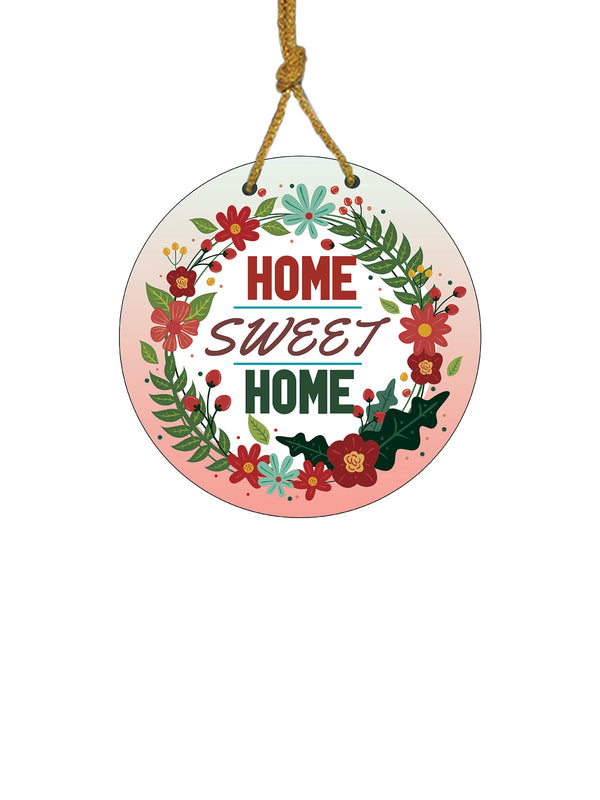 Home Sweet Home Round Wooden Wall Hanging