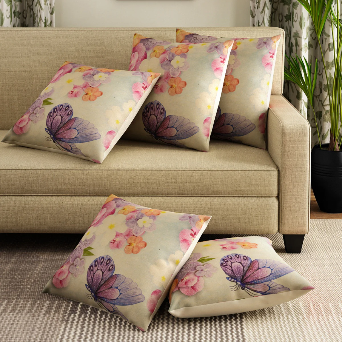 Cushion Covers Online | Cotton, Velvet & Embroidered Designs – Romee ...