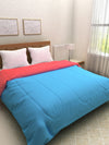 Solid 200 GSM Reversible AC Comforter for Double Bed - Blue & Pink