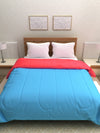 Solid 200 GSM Reversible AC Comforter for Double Bed - Blue & Pink