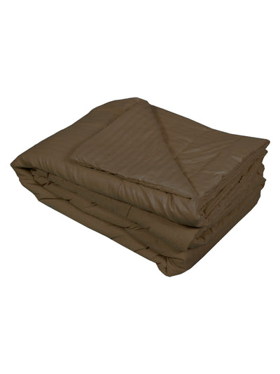 Coffee Brown Striped Patterned 150 Gsm Reversible Ac Comforter