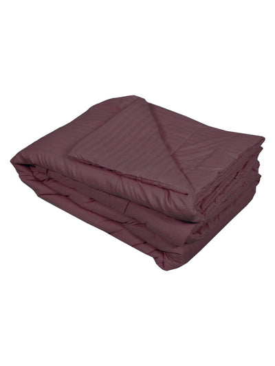 Maroon Striped Patterned 150 Gsm Reversible Ac Comforter