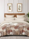 Brown Floral Patterned 150 Gsm Reversible Ac Comforter