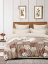 Brown Floral Patterned 150 Gsm Reversible Ac Comforter