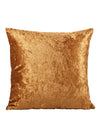 Gold Set of 5 Solid Patterned Velvet Square Cushion Covers