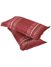 Maroon & Beige Geometric PATTERNED 240 TC QUEEN BEDSHEET WITH 2 PILLOW COVERS