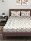 Multicolor Floral PATTERNED 300 TC QUEEN BEDSHEET WITH 2 PILLOW COVERS