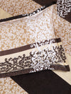 Beige & Brown Ethnic Motifs PATTERNED 144 TC QUEEN BEDSHEET WITH 2 PILLOW COVERS