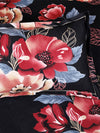 Black Floral PATTERNED 144 TC QUEEN BEDSHEET WITH 2 PILLOW COVERS