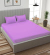 Lavender Solid PATTERNED 150 TC QUEEN BEDSHEET WITH 2 PILLOW COVERS