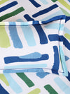 Blue & Green Geometric Patterned 210 TC Queen Bedsheet with 2 Pillow Covers