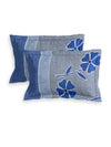 144 TC Blue Double Bedsheet with 2 Pillow Covers