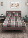 144 TC Brown Double Bedsheet with 2 Pillow Covers