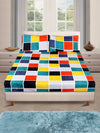 144 TC Multicolor Double Bedsheet with 2 Pillow Covers