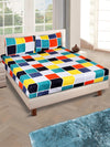 144 TC Multicolor Double Bedsheet with 2 Pillow Covers