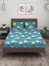 144 TC Teal Green Double Bedsheet with 2 Pillow Covers