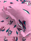 Pink Floral Patterned 144 TC Queen Bedsheet with 2 Pillow Covers