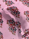 Pink Floral Patterned 144 TC Queen Bedsheet with 2 Pillow Covers