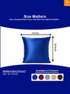 Royal Blue Set of 5 Plain Patterned Satin Square Reversible Cushion Covers