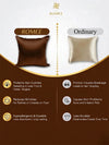 Brown Set of 5 Plain Patterned Satin Square Reversible Cushion Covers