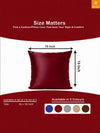 Maroon Set of 5 Plain Patterned Satin Square Reversible Cushion Covers