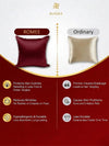 Maroon Set of 5 Plain Patterned Satin Square Reversible Cushion Covers
