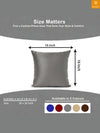 Grey Set of 5 Plain Patterned Satin Square Reversible Cushion Covers
