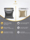 Grey Set of 5 Plain Patterned Satin Square Reversible Cushion Covers