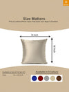 Beige Set of 5 Plain Patterned Satin Square Reversible Cushion Covers