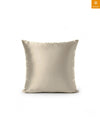 Beige Set of 5 Plain Patterned Satin Square Reversible Cushion Covers