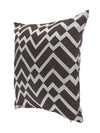 Brown & White Set of 5 Zig Zag Patterned Polycotton Square Cushion Covers