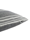 Grey Set of 5 Striped Patterned Polycotton Square Cushion Covers