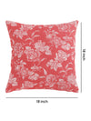 Pink & White Set of 5 Floral Patterned Polycotton Square Cushion Covers