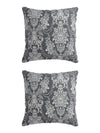 Grey Set of 5 Ethnic Motifs Patterned Polycotton Square Cushion Covers