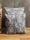 Grey Set of 5 Ethnic Motifs Patterned Polycotton Square Cushion Covers