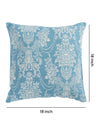 Blue & White Set of 5 Ethnic Motifs Patterned Polycotton Square Cushion Covers