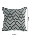 Green & White Set of 5 Zig Zag Patterned Polycotton Square Cushion Covers