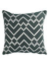 Green & White Set of 5 Zig Zag Patterned Polycotton Square Cushion Covers