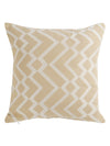 Beige & White Set of 5 Zig Zag Patterned Polycotton Square Cushion Covers