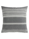 Grey Set of 5 Striped Patterned Polycotton Square Cushion Covers