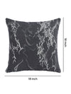 Black Set of 5 Abstract Patterned Polycotton Square Cushion Covers