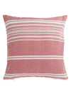 Pink Set of 5 Striped Patterned Polycotton Square Cushion Covers