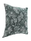 Green & White Set of 5 Floral Patterned Polycotton Square Cushion Covers