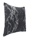 Black Set of 5 Abstract Patterned Polycotton Square Cushion Covers