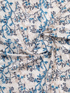 Romee Blue & White Floral Patterned Set of 2 Window Curtains