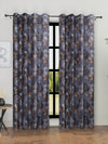 Romee Grey Floral Patterned Set of 2 Door Curtains