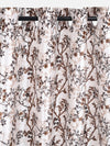 Romee Brown & Cream Floral Patterned Set of 2 Door Curtains