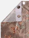 Romee Brown Floral Patterned Set of 2 Long Door Curtains